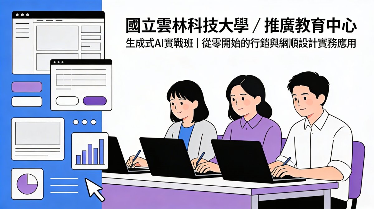 生成式 AI 實戰班｜從零開始的行銷與網頁設計實務應用